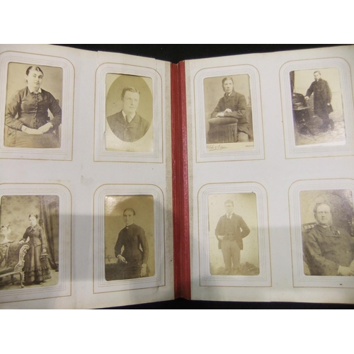 350 - Mother of pearl CDV album containing 200 Victorian photographs. UK P&P Group 1 (£16+VAT for the firs... 