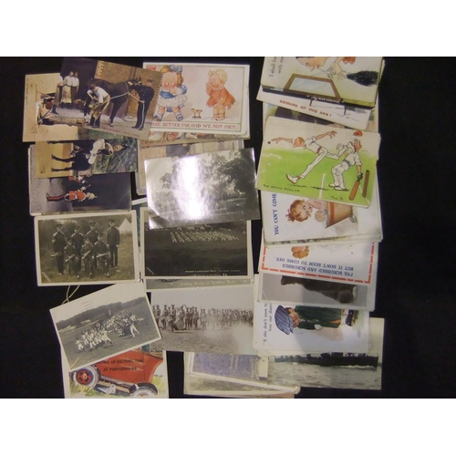 360 - Collection of postcards with comical and military themes, approx 60. UK P&P Group 1 (£16+VAT for the... 