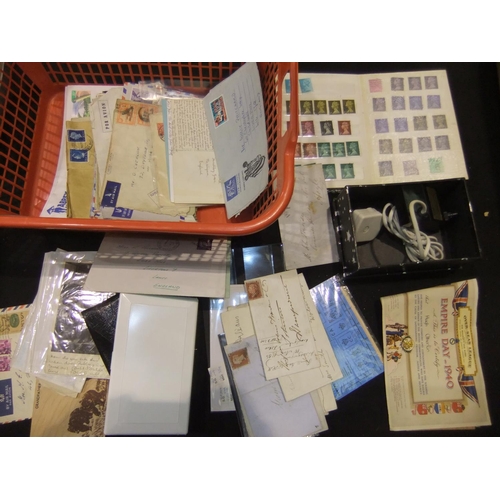 361 - Mixed items, including postal history and watermark detectors. UK P&P Group 2 (£20+VAT for the first... 