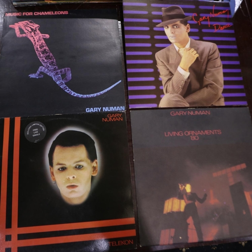 382 - Thirteen Gary Numan LPs, Dance, Telekon, Music for Chameleons, Tubeway Army. UK P&P Group 2 (£20+VAT... 