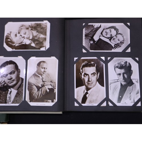 357A - Postcard album containing 204 vintage film star postcards. UK P&P Group 1 (£16+VAT for the first lot... 