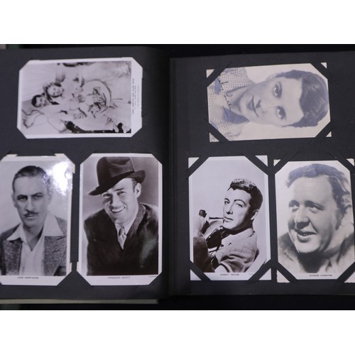 357A - Postcard album containing 204 vintage film star postcards. UK P&P Group 1 (£16+VAT for the first lot... 