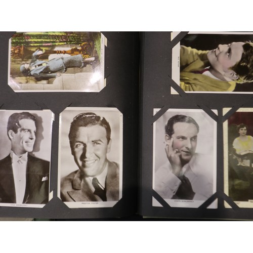 357A - Postcard album containing 204 vintage film star postcards. UK P&P Group 1 (£16+VAT for the first lot... 