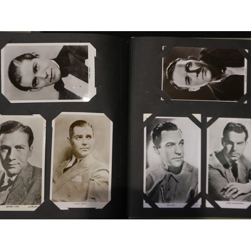 357A - Postcard album containing 204 vintage film star postcards. UK P&P Group 1 (£16+VAT for the first lot... 