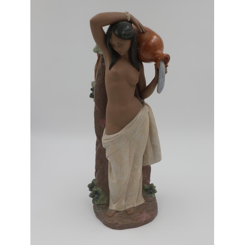 261A - Lladro Gres figure, From the Spring, two fingers damaged on one hand, H: 42 cm, no other damages or ... 