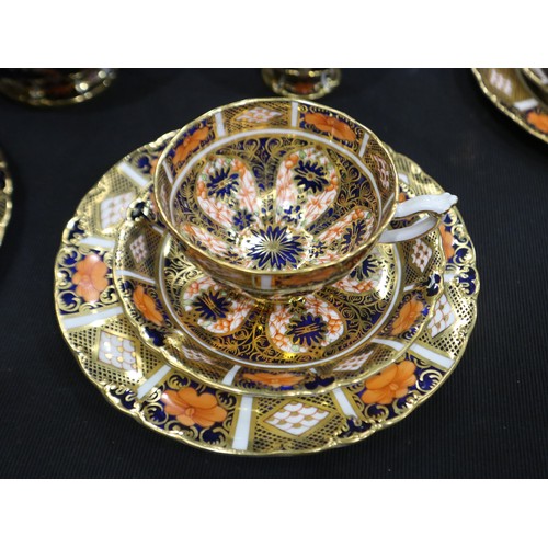 209 - Royal Crown Derby Old Imari pattern twenty one piece tea set, all pieces good, no issues noted. Not ... 