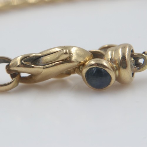 24A - 18ct gold bracelet, set with a single cabochon stone, L: 19 cm, 7.8g. UK P&P Group 0 (£6+VAT for the... 