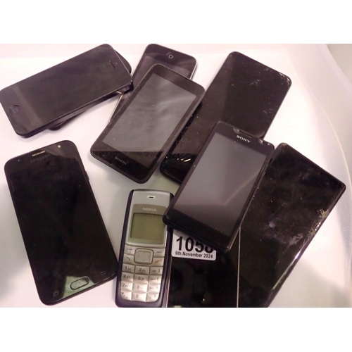 1058 - Quantity of mixed mobile phones. UK P&P Group 2 (£20+VAT for the first lot and £4+VAT for subsequent... 