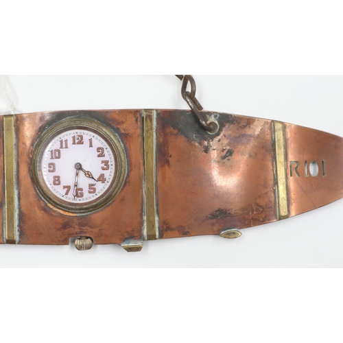 2104 - Inter-war period Memento made from parts of the British Airship R.101 which crashed in France on the... 