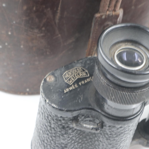 2118 - Circa 1950’s French Army Binoculars. Used by the Vietminh during the Indo China War. UK P&P Group 2 ... 