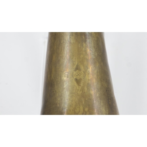 2123 - WWII Hitler Youth Bugle no mouthpiece. UK P&P Group 2 (£20+VAT for the first lot and £4+VAT for subs... 