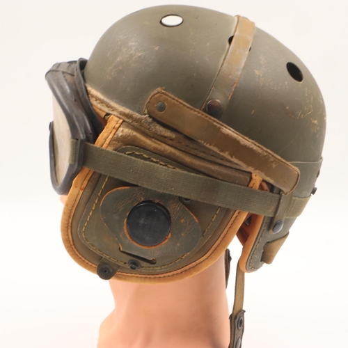 2144 - Rare WWII US M1938 Tank Helmet. Made by Rawlings who made and still make Baseball gloves and helmets... 