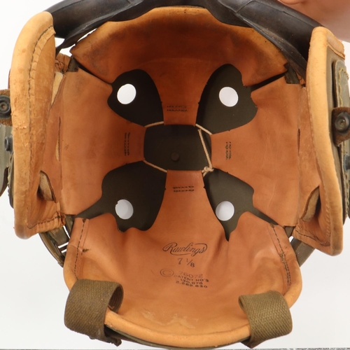 2144 - Rare WWII US M1938 Tank Helmet. Made by Rawlings who made and still make Baseball gloves and helmets... 