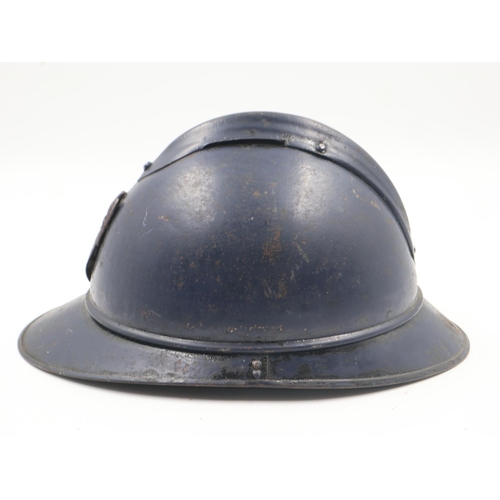 2145 - French Mle 15 Adriane Helmet and liner with a 1st pattern WWI American Volunteer Field Ambulance Bad... 