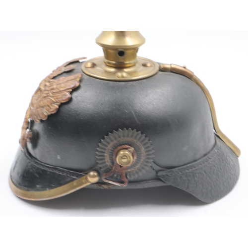 2147 - WWI Imperial German 1895 Model Enlisted Man Pickelhaube, with chinstrap mounts and cockades. UK P&P ... 