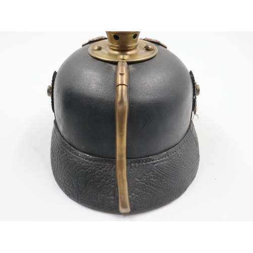 2147 - WWI Imperial German 1895 Model Enlisted Man Pickelhaube, with chinstrap mounts and cockades. UK P&P ... 