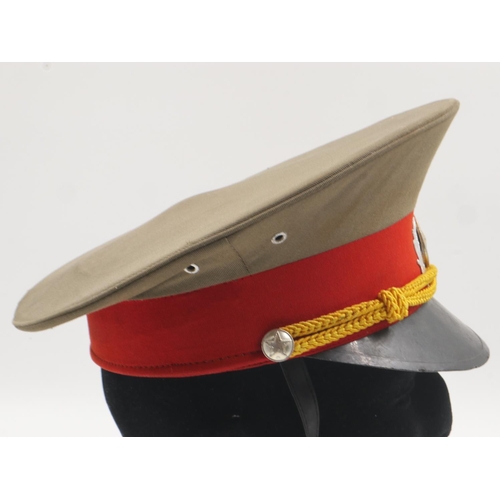 2156 - Vietnam War period Enlisted Mans NVA Visor Cap, with badge and chin strap. UK P&P Group 2 (£20+VAT f... 