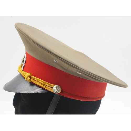 2156 - Vietnam War period Enlisted Mans NVA Visor Cap, with badge and chin strap. UK P&P Group 2 (£20+VAT f... 