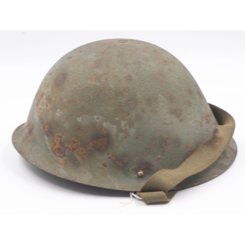 2158 - 1950s British Mk IV helmet, with liner. UK P&P Group 2 (£20+VAT for the first lot and £4+VAT for sub... 