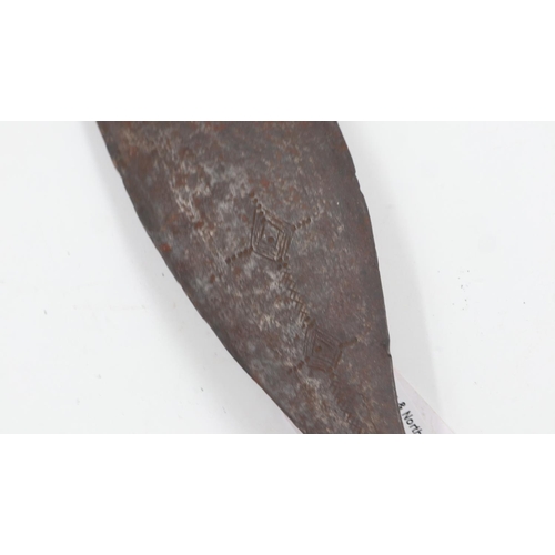 2172 - Zulu Throwing Spear Head. Not available for in-house P&P