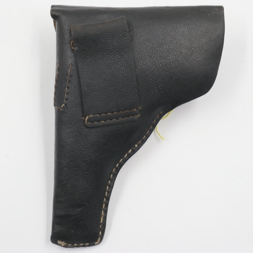 2183 - Black leather Luger pistol holster. UK P&P Group 1 (£16+VAT for the first lot and £2+VAT for subsequ... 