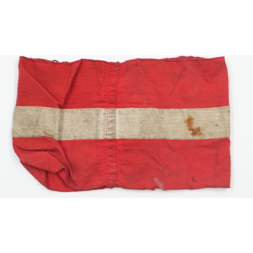 2203 - Third Reich period Hitler Youth armband of multi-piece construction, some mothing. UK P&P Group 1 (£... 