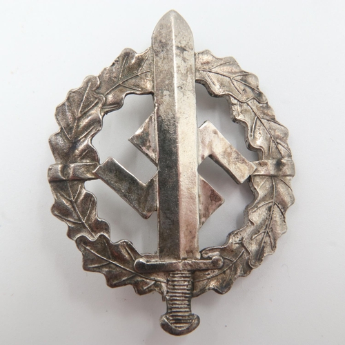 2237 - Third Reich 1st Pattern Silver Grade SA Sports Badge. Maker marked: Berg & Nolte. UK P&P Group 1 (£1... 