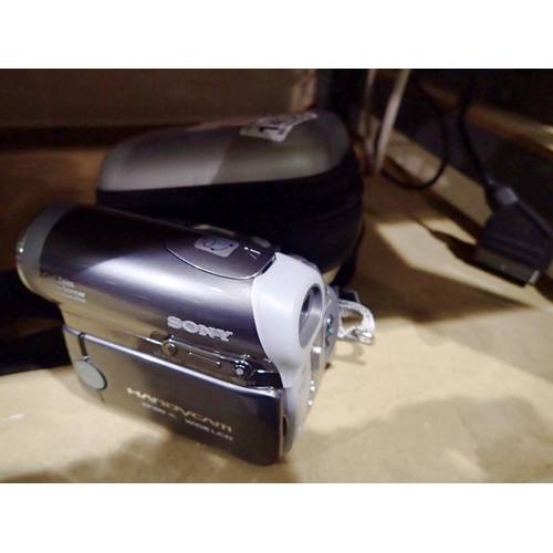 1430 - Cased Sony Handycam DCR-HC90E. Not available for in-house P&P