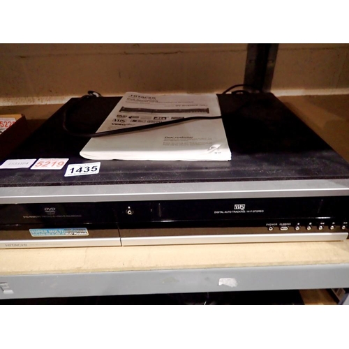 1435 - Hitachi DVD and VCR recorder, model DV-RV8500E, remote in office: 5219. All electrical items in this... 