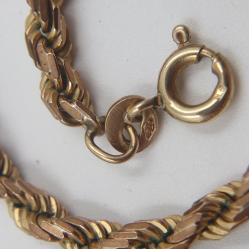 52 - 9ct gold twist-link neck chain, 15.9g. UK P&P Group 0 (£6+VAT for the first lot and £1+VAT for subse... 