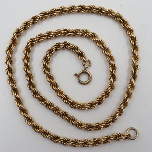 54 - 9ct gold twist-link neck chain, 14.2g. UK P&P Group 0 (£6+VAT for the first lot and £1+VAT for subse... 