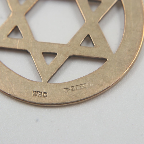 62 - 9ct gold Star of David pendant, 1.7g. UK P&P Group 0 (£6+VAT for the first lot and £1+VAT for subseq... 