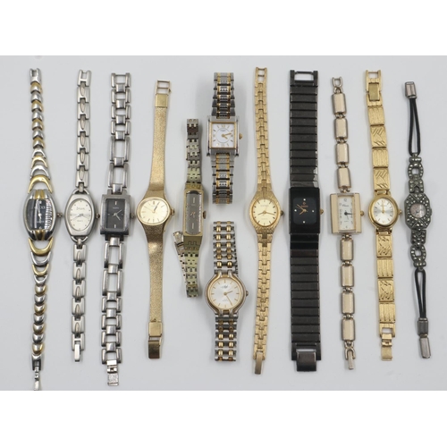 85 - Quantity of ladies dress wristwatches including Rado, Seiko and others. UK P&P Group 1 (£16+VAT for ... 