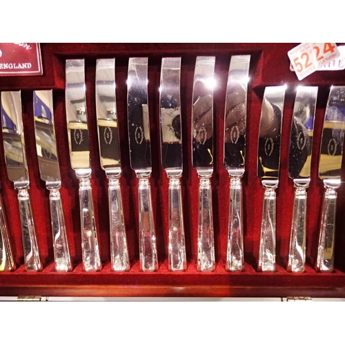 139 - John Stephenson of Sheffield, forty four piece canteen of silver plated cutlery. Not available for i... 