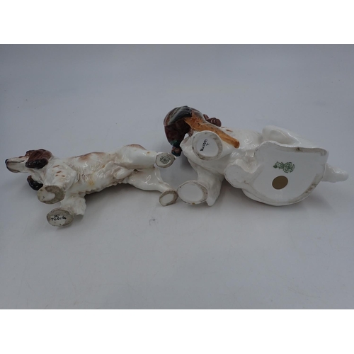 150 - Royal Doulton cocker spaniel with pheasant, HN1001, and cocker spaniel HN1036, no cracks or chips. U... 