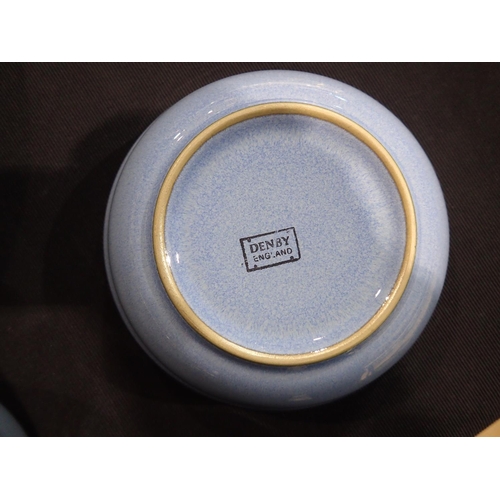 157 - Fifteen pieces of Denby Colonial blue dinnerware. Not available for in-house P&P