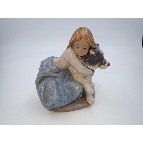 166 - Lladro Gres figure, A Big Hug, H: 17 cm, boxed. No condition issues noted. UK P&P Group 2 (£20+VAT f... 