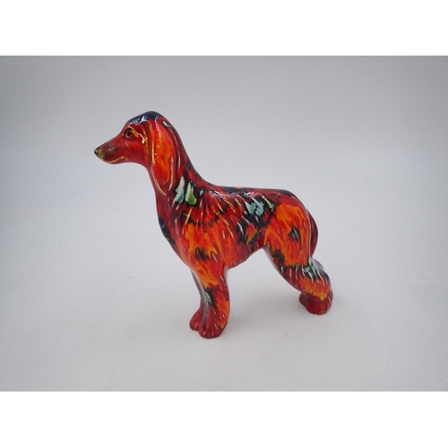 179 - Anita Harris Afghan hound, signed in gold, no cracks or chips. H: 15cm. UK P&P Group 1 (£16+VAT for ... 