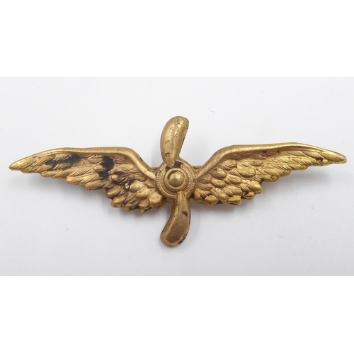 2257 - WWI French Pilots Brevet Wings. UK P&P Group 1 (£16+VAT for the first lot and £2+VAT for subsequent ... 