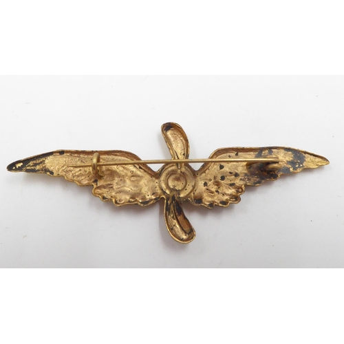 2257 - WWI French Pilots Brevet Wings. UK P&P Group 1 (£16+VAT for the first lot and £2+VAT for subsequent ... 