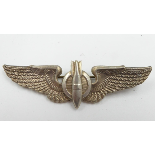 2260 - WWII US Bombardier Wings. Maker Firmin, London. UK P&P Group 1 (£16+VAT for the first lot and £2+VAT... 