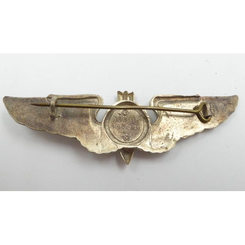 2260 - WWII US Bombardier Wings. Maker Firmin, London. UK P&P Group 1 (£16+VAT for the first lot and £2+VAT... 