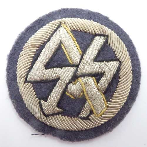 2263 - Traditional Third Reich Bullion SA/SS Flying Group Division Patch. UK P&P Group 1 (£16+VAT for the f... 