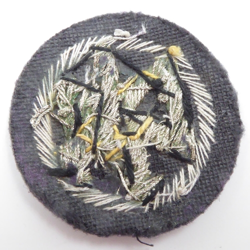 2263 - Traditional Third Reich Bullion SA/SS Flying Group Division Patch. UK P&P Group 1 (£16+VAT for the f... 