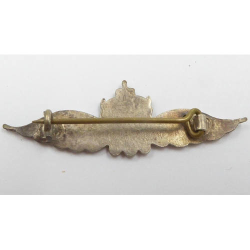 2264 - WWII Popski’s Private Army Silver Parachute Wings. UK P&P Group 1 (£16+VAT for the first lot and £2+... 