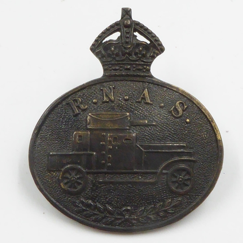 2268 - WWI Royal Naval Armoured Car Service Cap Badge. UK P&P Group 1 (£16+VAT for the first lot and £2+VAT... 