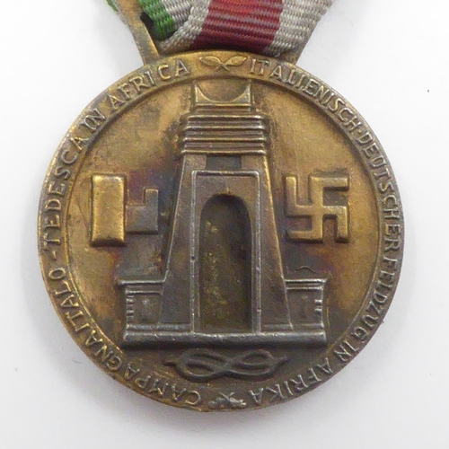 2283 - WWII German/Italian Africa Campaign medal. UK P&P Group 1 (£16+VAT for the first lot and £2+VAT for ... 