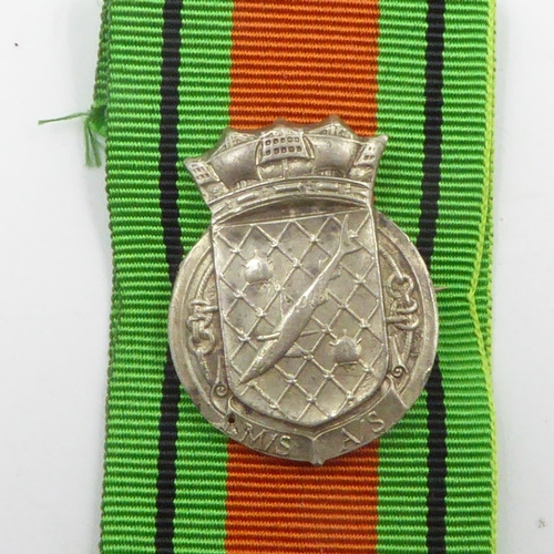 2293 - WWII British Defence Medal with a Silver Royal Navy Patrol Pin. The pin was normally given to Britis... 