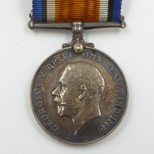 2297 - WWI BWM medal to 201984 Pte N Castle, Cheshire Regt. UK P&P Group 1 (£16+VAT for the first lot and £... 