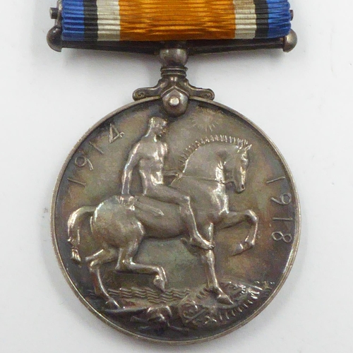 2297 - WWI BWM medal to 201984 Pte N Castle, Cheshire Regt. UK P&P Group 1 (£16+VAT for the first lot and £... 